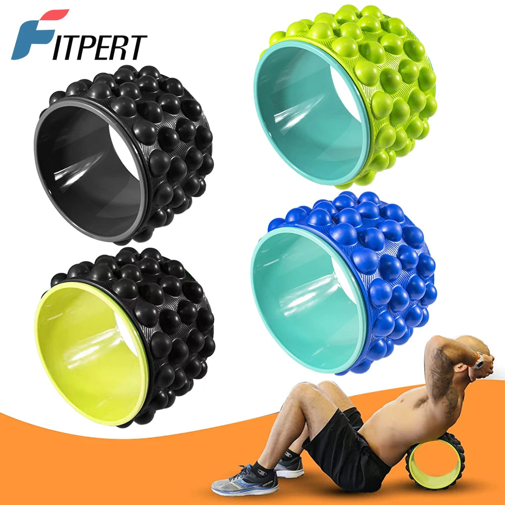 Back Massager, Back Stretcher & Back Cracker for Back Pain, Patented Premium Foam Roller the Ultimate Yoga Wheel, Spine Cracker